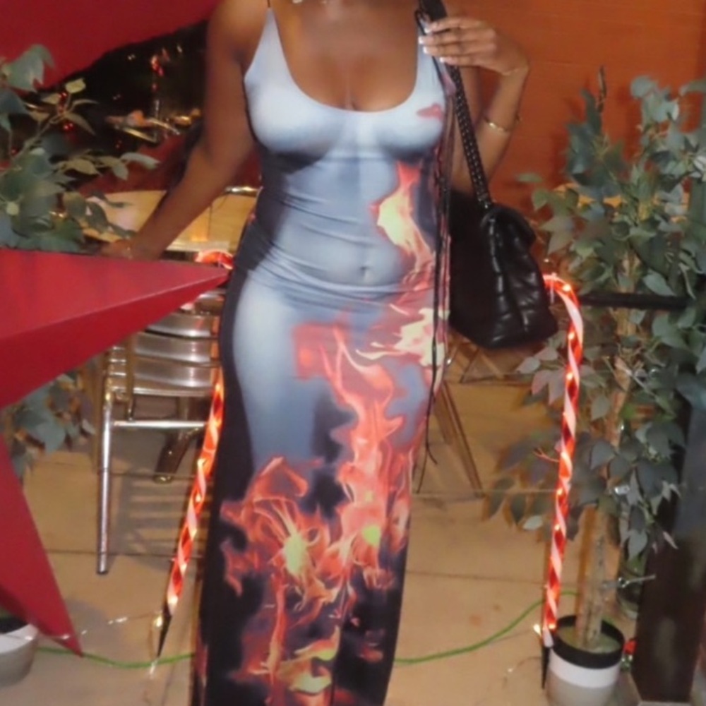 Elegant Multicolor Maxi Dress